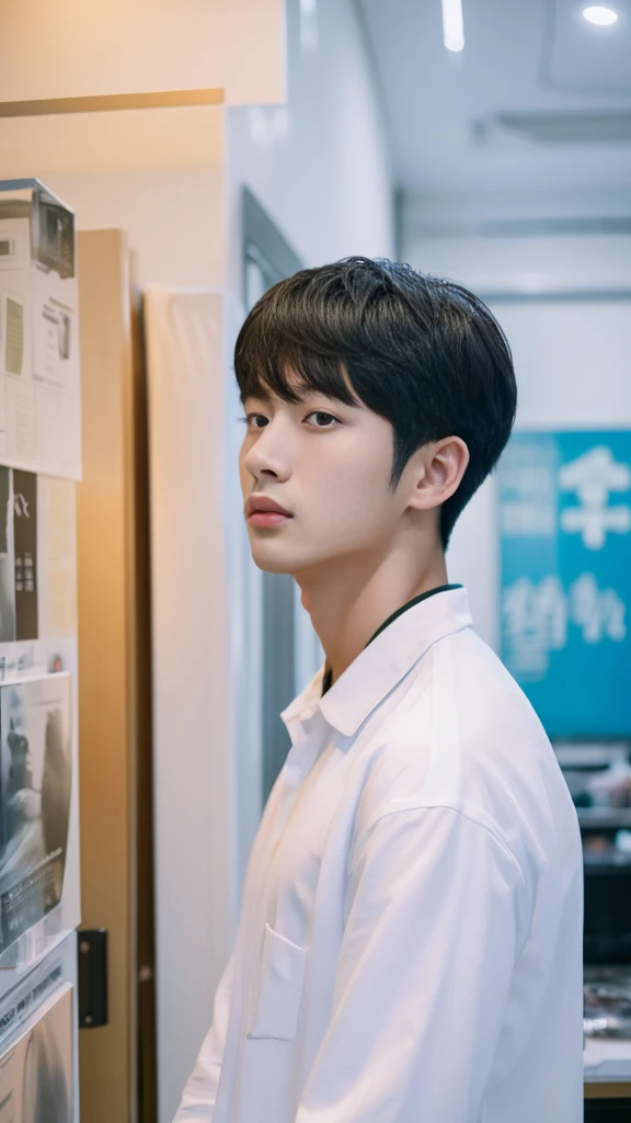Asian alpha male in white shirt looking at camera, Shin Jinying, Kim Do-young, Paint Ulzzang, Shen Quanrui, korean men, Shin Jin Young&#39;s Aesthetics, faceเกาหลีที่น่ารัก, handsome young man&#39;face, Jaeyong Nam, beautiful eyes、Kim Taejoon, Hyungtae, Inspiration from Jong Suk Lee, Avatar, Korean artist, Jung Jae Hyo 