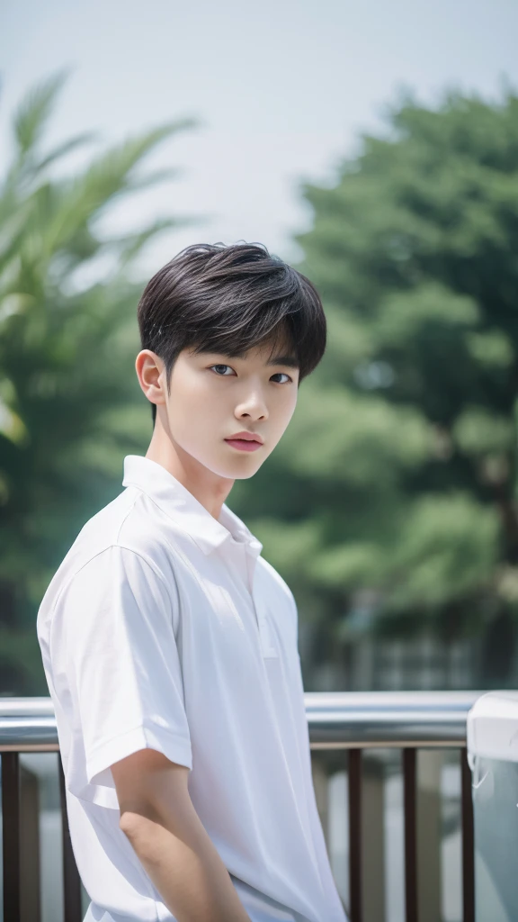 Asian alpha male in white shirt looking at camera, Shin Jinying, Kim Do-young, Paint Ulzzang, Shen Quanrui, korean men, Shin Jin Young's Aesthetics, faceเกาหลีที่น่ารัก, handsome young man'face, Jaeyong Nam, beautiful eyes、Kim Taejoon, Hyungtae, Inspiration from Jong Suk Lee, Avatar, Korean artist, Jung Jae Hyo