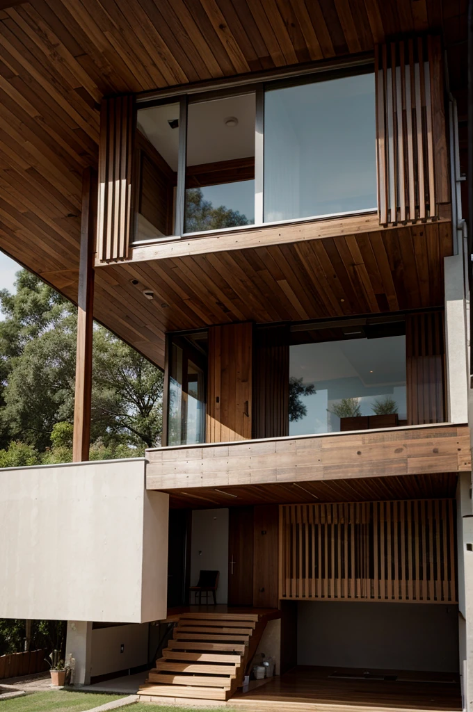House concept, with wood