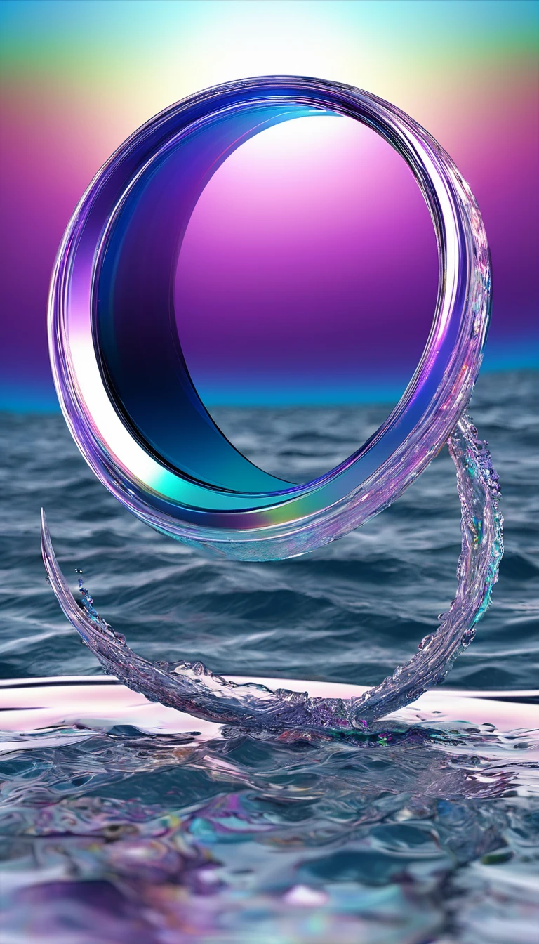 The rainbow-colored sea、Feel the summer、Highest quality, Super Fine, 16K, Incredibly absurd, Very detailed, delicate and dynamic, Multiple Translucency, Rainbow Magic Circle, ,, Prism special effects, mirror, illumination, Swirling dark aura, And beyond the universe,masterpiece.16K, Ultra-high resolution, Ultra-high resolution, to be born,wonderful ,future、Iridescent、The world 30 years from now。