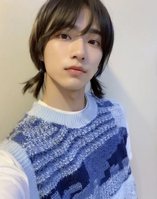 Arafed Asian man with white t-shirt and black hair...., androgynous face, Jung Jaehyun, jinyoung shin, delicate androgynous prince, kim doyoung, 1 7-year-old boy with a thin face, Smart Ulzzang, Cai Xu Kun, beautiful androgynous prince, androgynous person, kim taejin, hyung tae