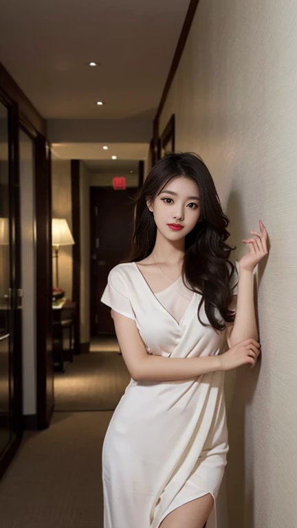1 Girl,hotel,Soft Light,Chinese Beauty,dress,,Dark-haired,long hair