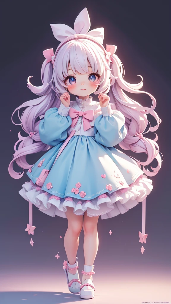 ((petite bishojo, little 2girls)), ((cute face)), ((cute puffy eyes)), ((masterpiece)), ((best quality)), ((ultra detailed)), ((exquisite)), ((8k)), ((crisp)), ((depth)), ((beautiful and aesthetic)), (super detailed skin), ((high standard)), ((highres)), ((perfect anatomy)), (full body), (blush), (lipstick), (cutesy, jk), (bow in hair), (kawaii pose), (perfect fingers), (white, blue, black)