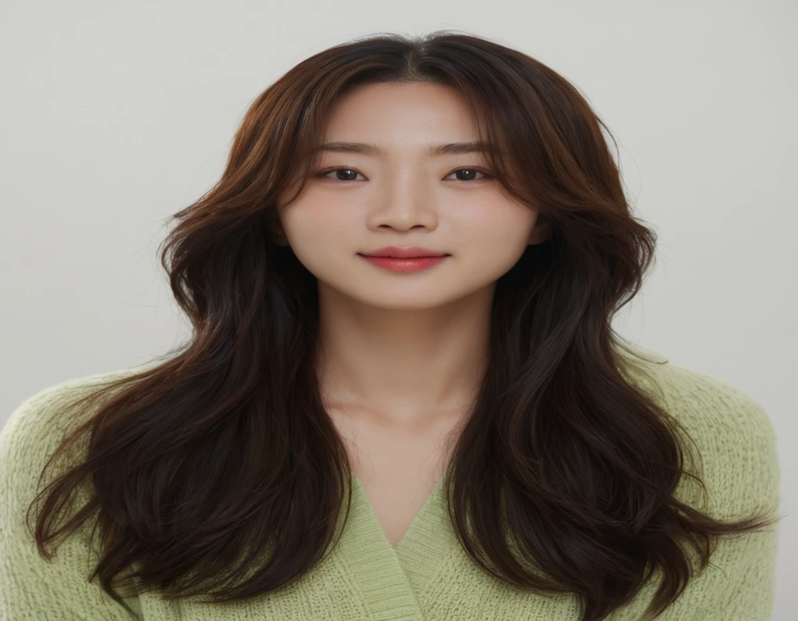 Best Quality, 8k, Masterpiece, (Portrait: 1.3), (photo realistic:1.4), (hyper realistic:1.4), Sharp Focus, looking at viewer, (smoother lighting:1.1), (increase cinematic lighting quality:0.9), realistic lighting, backlighting, light on face, ray trace, (brightening light:1.2), (Increase quality:1.4), sharp detail, (best quality real texture skin:1.4), finely detailed eyes, black_eyes, finely detailed face, 25 year old Korean woman