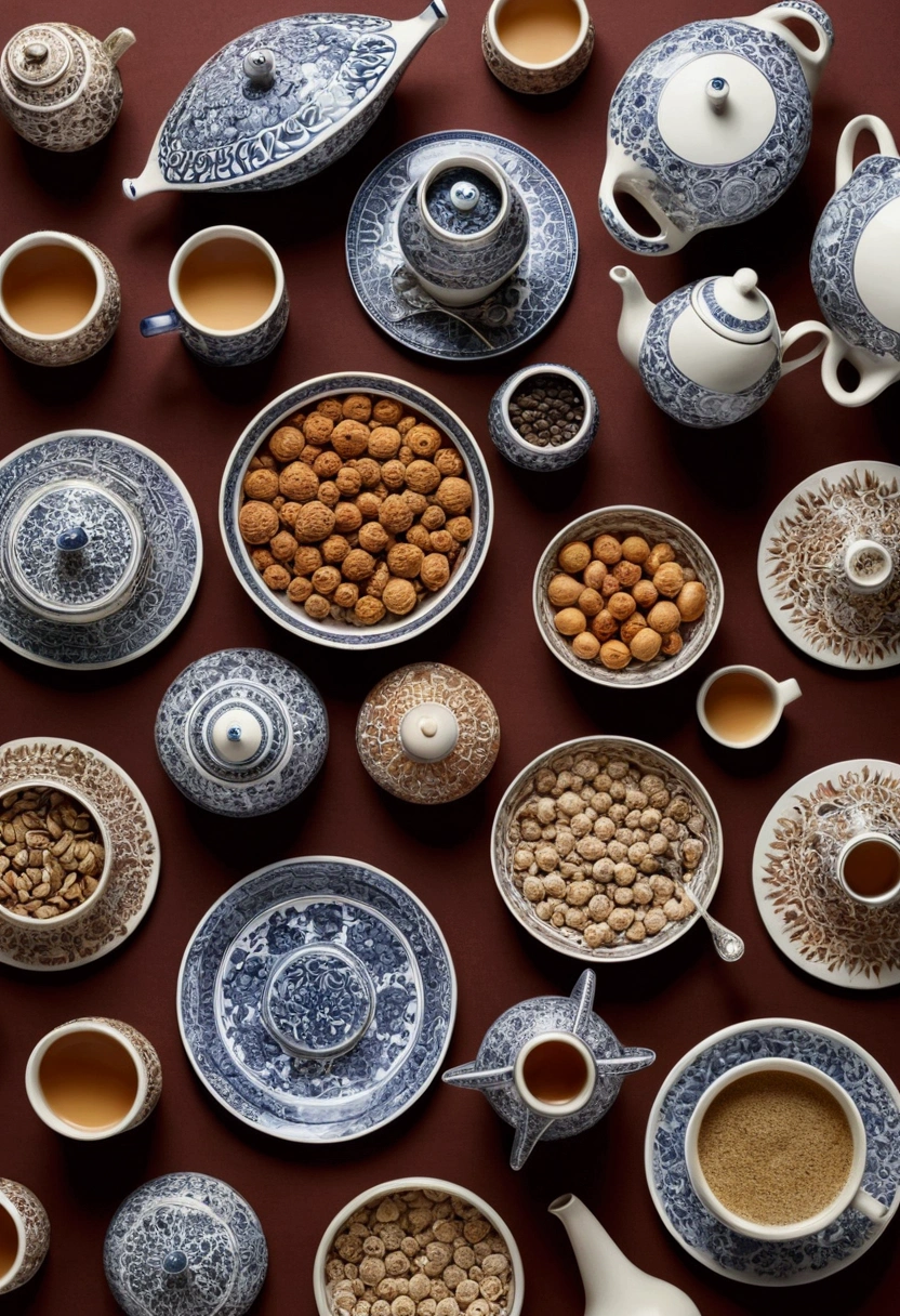 Ensemble de produits dérivés comme des tasses et des gourdes