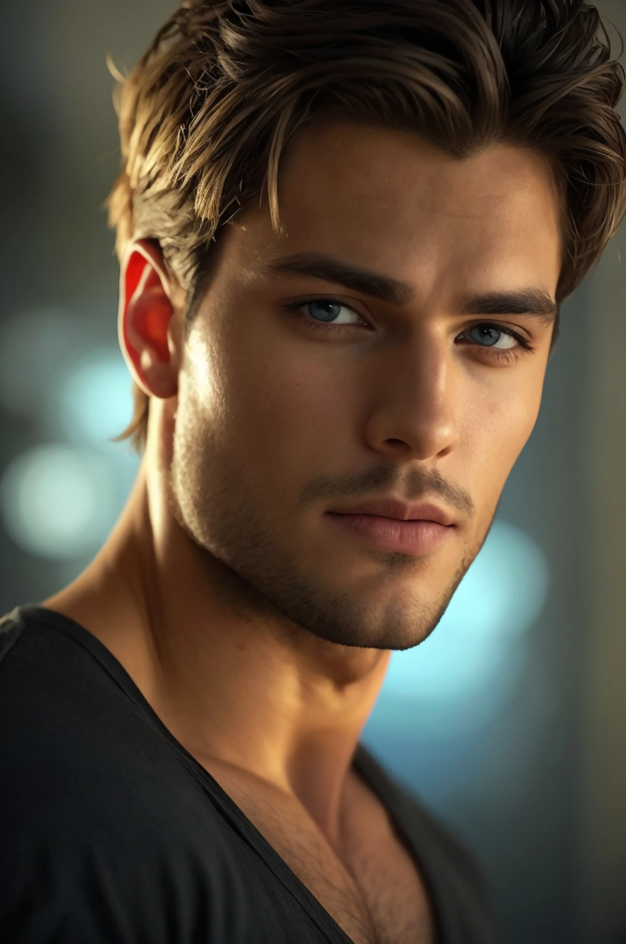 Realistic photo handsome men
