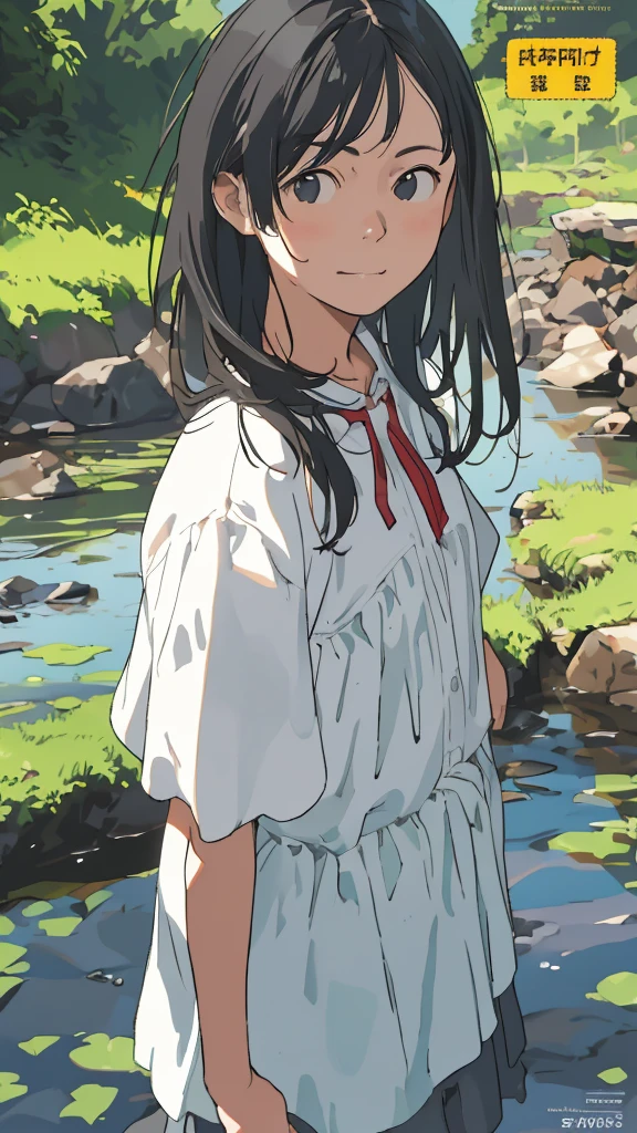 reasonable design, Clear lines, High Sharpness, (highest quality,8K,Perfect sharpness,Ultra fine,High resolution,masterpiece:1.2), Perfect Anatomy:1.5, Official Art, Illustrations that tell a story, (Whitish background:0. 9)、Body Positivity、More Mr.Physical expression、(Random and mischievous poses)、Perfect beauty、Perfect beautiful face、Strong winds、A rich expression、Dynamic composition、smile、Golden ratio composition、colorful、(Mr.Different angles and perspectives)、anime art、mini skirt、(Overcoming stereotypes)、 Glowing Skin、(Natural beauty)、smile、bangs、Straight Hair、(Soft and flowing hair)、(Rural Scenery)、(Nostalgic atmosphere)、Insert up to the thighs、(Playful and carefree)、(More Mr.Ethnic characters)、(innocent attitude)、(Sunny atmosphere)、Skirt flipped up、(Bright colors)、Belly button exposed、Beautiful Eyes、A skirt fluttering in the wind、Put it in to your feet、Some composition patterns、sensuous、Geometric pattern、emotional、Symposium cover、Angle from above、