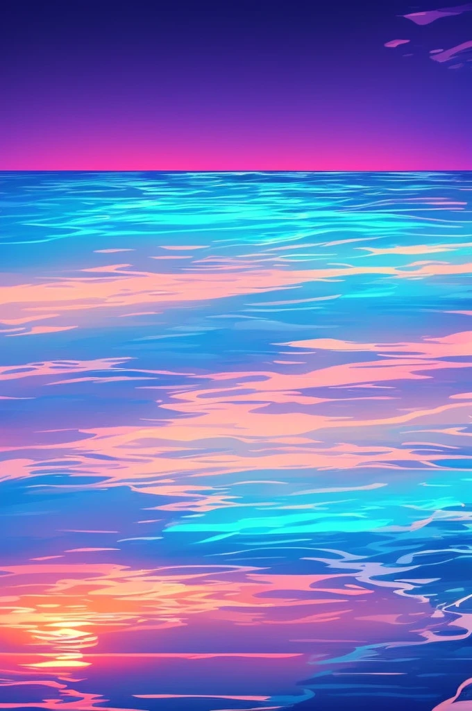 Ocean, vectorartz, purple and orange colors