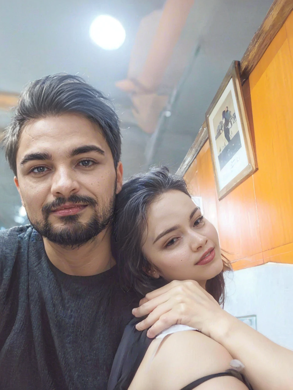 clear face,Hd photo,lovely background ,fill of love ,couple realiy face