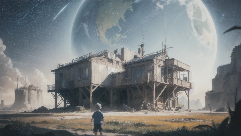 Summer vacation, Secret Base, Absurd, High resolution, Super detailed, (1 little boy:1.3),
Break Lomography, Analogue photography, Vibrant colors, Soft Focus, Light leakage, Dreamy atmosphere, Experimental charm, Nostalgic Charm BREAK Color Field Painting, large colored bands, abstract expressionism, Bold colors, Emotional impact, Atmospheric Depth, Minimalist Approach BREAK
, Space Exploration, Celestial Bodies, Astronomical phenomena, Scientific discoveries, otherworldly wonders