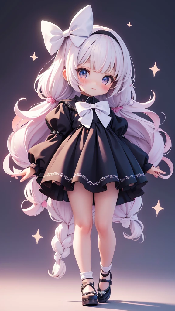 ((petite bishojo, little 2girls)), ((cute face)), ((cute puffy eyes)), ((masterpiece)), ((best quality)), ((ultra detailed)), ((exquisite)), ((8k)), ((crisp)), ((depth)), ((beautiful and aesthetic)), (super detailed skin), ((high standard)), ((highres)), ((perfect anatomy)), (full body), (blush), (lipstick), (sweet little jk), (bow in hair), (kawaii pose), (perfect fingers), (white, blue, black)
