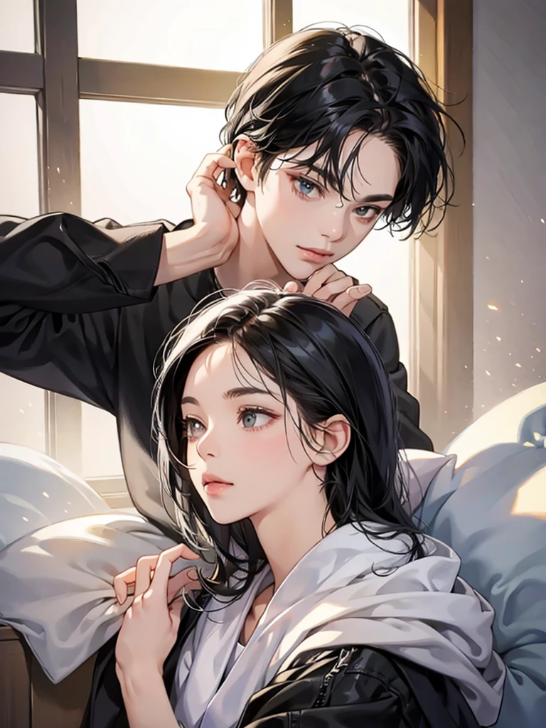 black hair