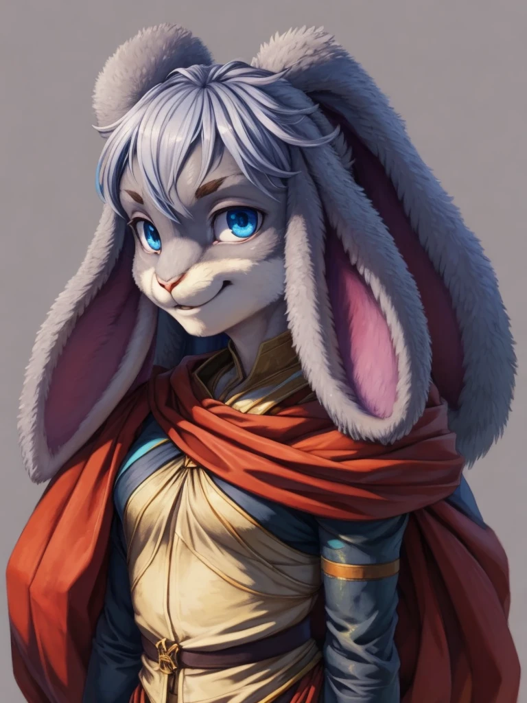 (masterpiece), (best quality),Woman ((anthro)) , (rabbit girl),1girl,solo,(sharp focus),((look at viewer)),,young girl, (rogue outfit), perfect eyes,eyeshadow, dr comet,pochincoff,Pixelsketcher, (mayosplash), (wamudrawasterpiece),cutesexyrobutts, hioshiru,kingbang,shiny skin, (detailed gray fur:1.3),old school fantasy art,((simple background:1.0)),ltfoxvixen,smile,((lop-eared rabbit))