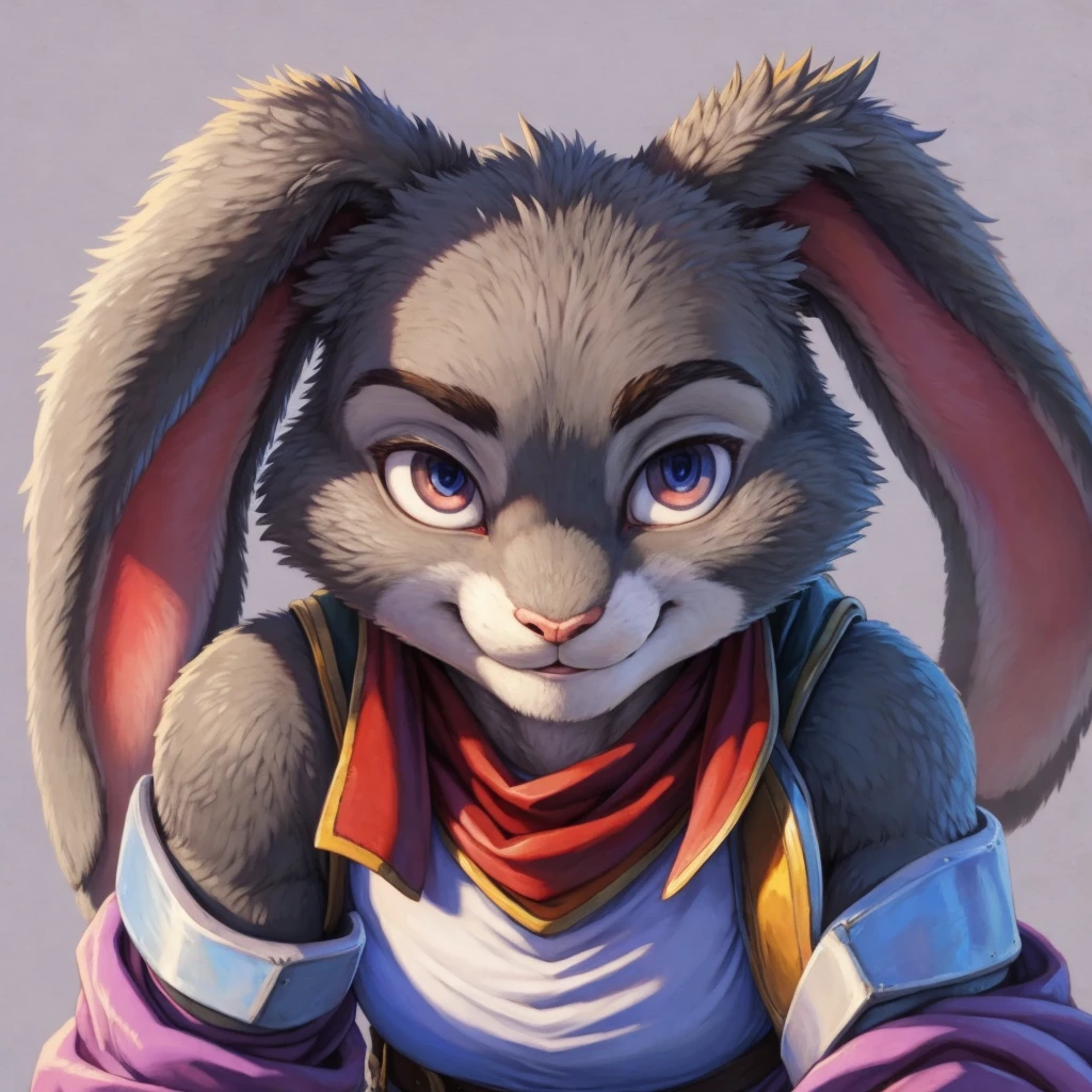 (masterpiece), (best quality),Woman ((anthro)) , (rabbit girl),1girl,solo,(sharp focus),((look at viewer)),young girl, (rogue outfit), perfect eyes,eyeshadow, dr comet,pochincoff,Pixelsketcher, (mayosplash), (wamudrawasterpiece),cutesexyrobutts, hioshiru,kingbang,ltfoxvixen,shiny skin, (detailed gray fur:1.3),old school fantasy art,((simple background:1.0)),smile,((lop-eared rabbit)),judyhopps