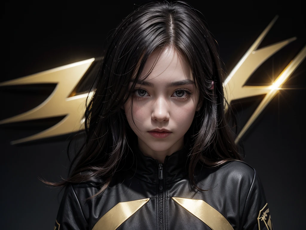 Create an image with the name Filmeflash with black colors and gold details