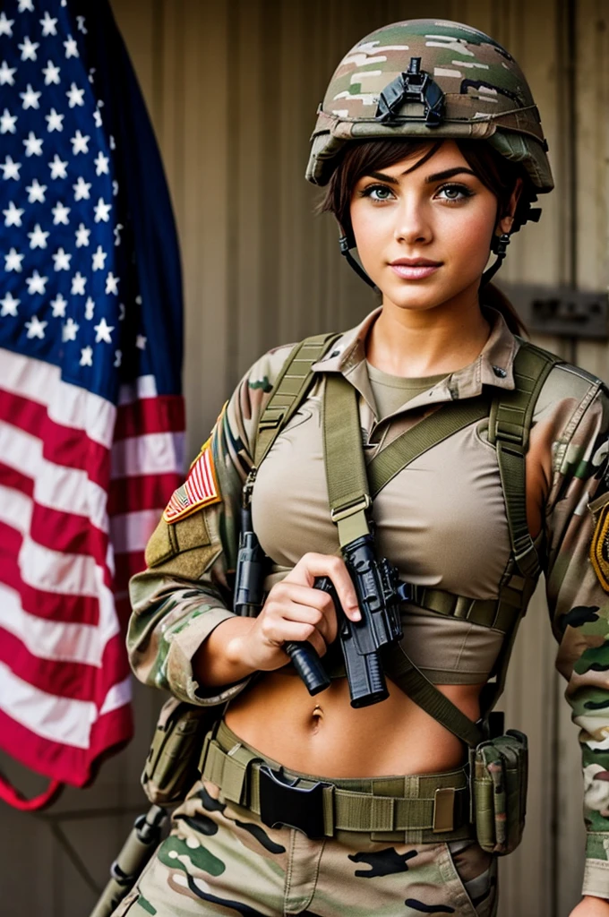 Sexy american soldier girl