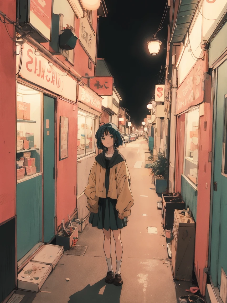 anime girl sitting on floor looking out window at city, anime aesthetic, anime vibes, Lofi Artstyle, Lo-fi portrait. anime, Lofty Girl, anime art wallpaper 4 k, anime art wallpaper 4k, anime art wallpaper 8 k, anime background art, Lofi Color, Lofi Art, anime asthetic, Short Bob, Standing in the city at night, Tokyo