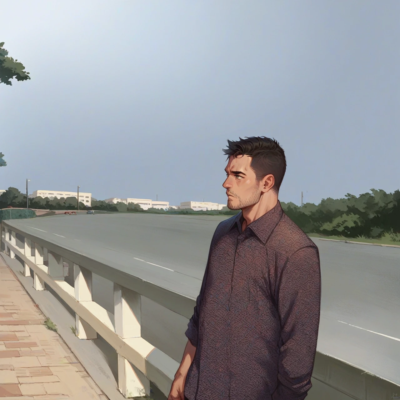 Walking in street alone