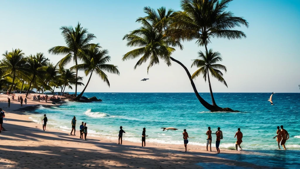 (Masterpiece,Highest quality),(Maximum details),beach,There are dolphins jumping out of the water.,And there were a lot of people coming to play in the water.