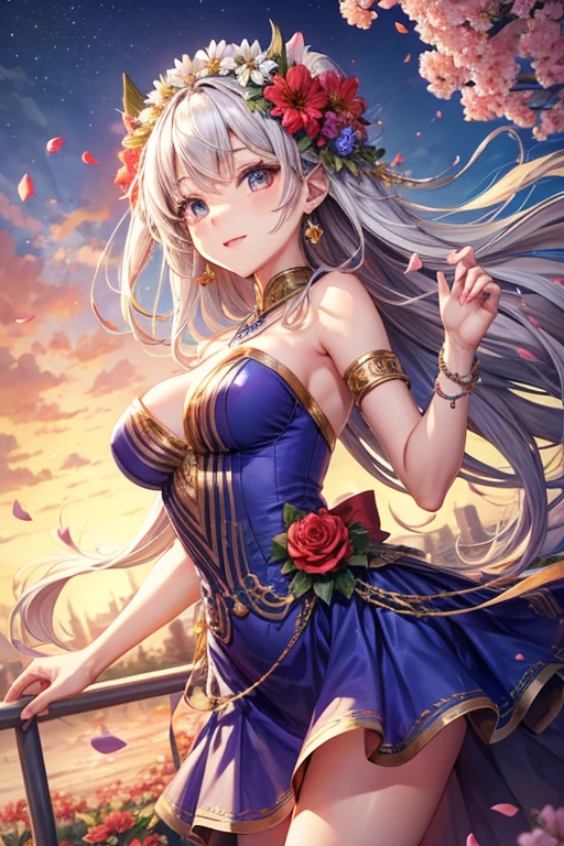 Beautiful female flower character
