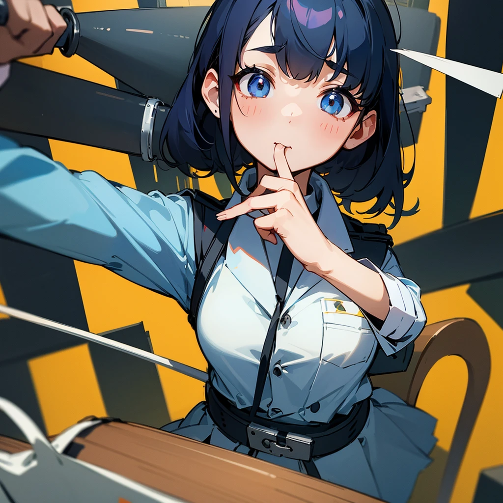 Schoolgirl in custody、体を拘束ベルトで in custody、She has a pole gag in her mouth、uniform、imprisonment