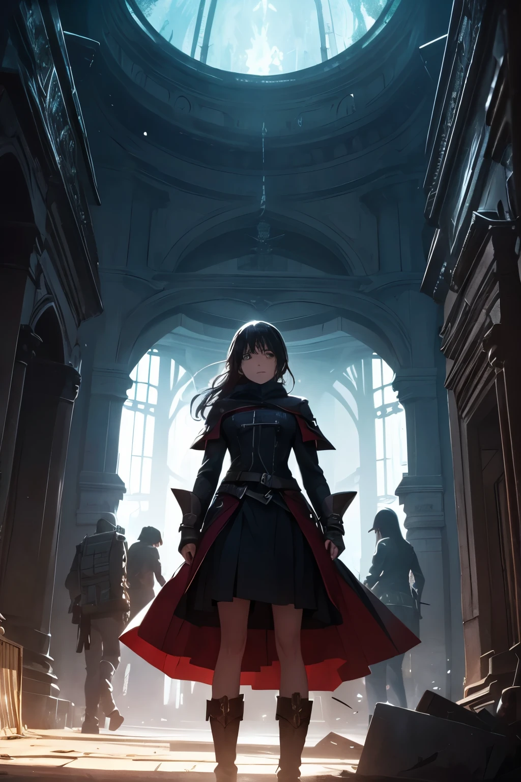 A heroine fallen into darkness and the protagonist who stands up to her