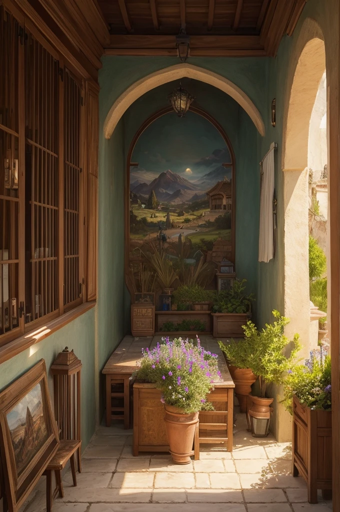 ((best quality)), ((masterpiece)), (detailed) create a corner of the backlands