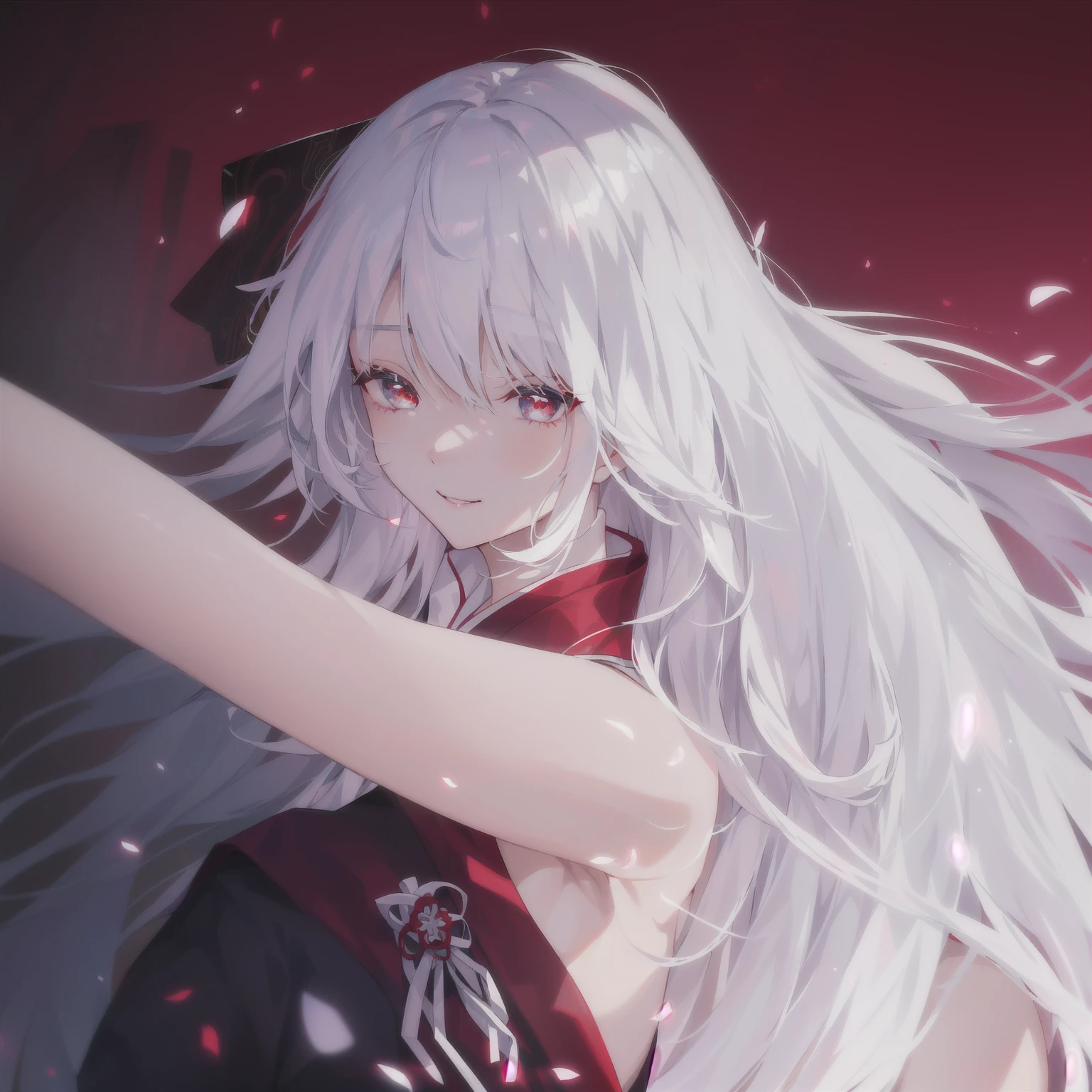 there is a woman 有着长长的White hair holding a bow, 蒂法洛哈特 White hair, White hair girl, perfect White hair girl, guweiz style artwork, 有着长长的White hair, White hair, White hair floating in the air, White hair deity, IG model | Artistic Germ, White hair, 飘逸的White hair, White hair lady