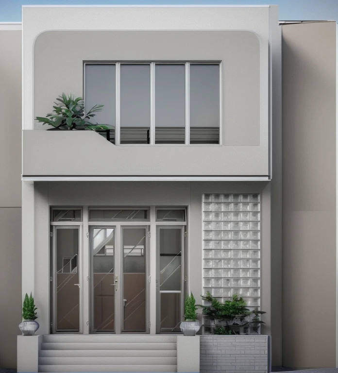 rendering of a modem residential townhouse, professional render, wide angle exterior 2023, highly detailed render, high quality rendering, realistic render, architecturral render, high-quality render, detailed rendering, hyper-realistic render, hyper - realistic render, very realistic 3 d render, high render, realistic rendering, very realistic render