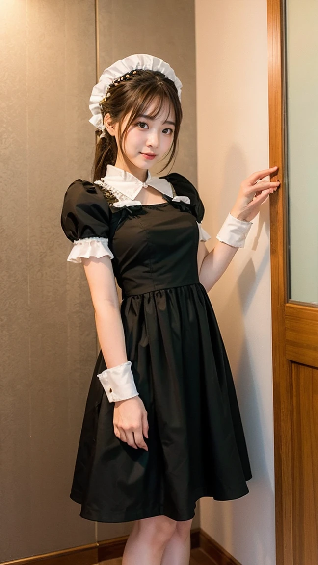 Highest quality。Goto alone。((@_@;)1.5)。Maid clothes。