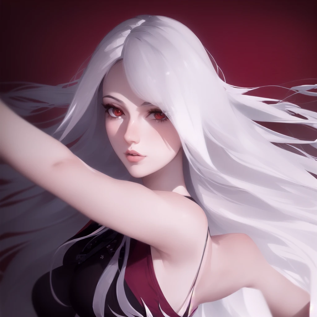 a beautiful woman with long flowing white hair, hyper detailed portrait of tifa lockhart, detailed white haired girl, fine art portrait of a girl with long white hair, extremely detailed white hair, white hair floating in the air, detailed white hair model, art nouveau style, detailed white hair, flowing white hair, white hair