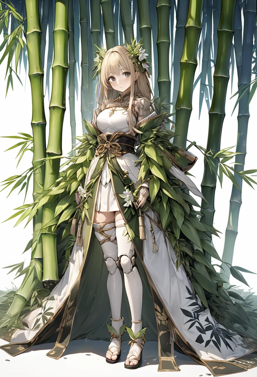 Ultra high definition、masterpiece、correct、Anatomically correct、Textured skin、Very detailed、High detail、high quality、最high quality、High resolution8K、Very detailed、whole body、Medium chest、woman、光る地面にbambooが生え、 青bambooが生え、 地下にはbambooの根が生え、 The roots gradually thin out、 Cilia grow from the tip of the root、 A faint, smoky cilia grow.、 Slight trembling。 かたき地面にbambooが生え、 地上にするどくbambooが生え、 まつしぐらにbambooが生え、 The frozen joints ring、 青空のもとにbambooが生え、 bamboo、bamboo、bambooが生え。