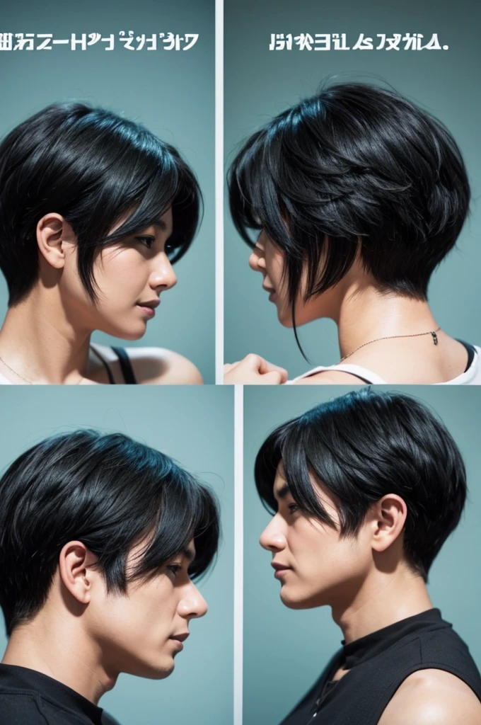 comics Age 35 Back view Black Hair
