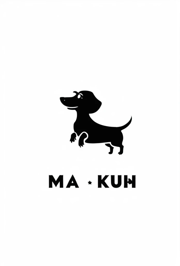 Logo Ma-kun, a stylish Japanese brand

Dachshund Logo
Dachshund is jumping with his forefeet floating, his tail wagging, his tongue sticking out merrily

Pretty cool
chic and modern design

White background