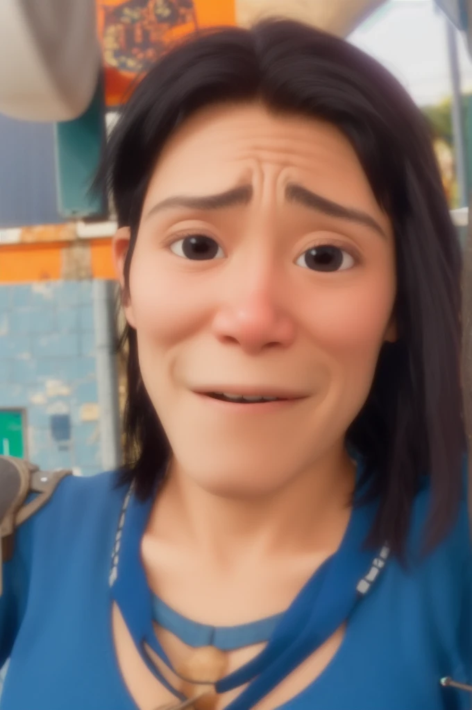 Grinning,
very small black eyes, slightly slanted,
Grinning, 8k, no pissing style