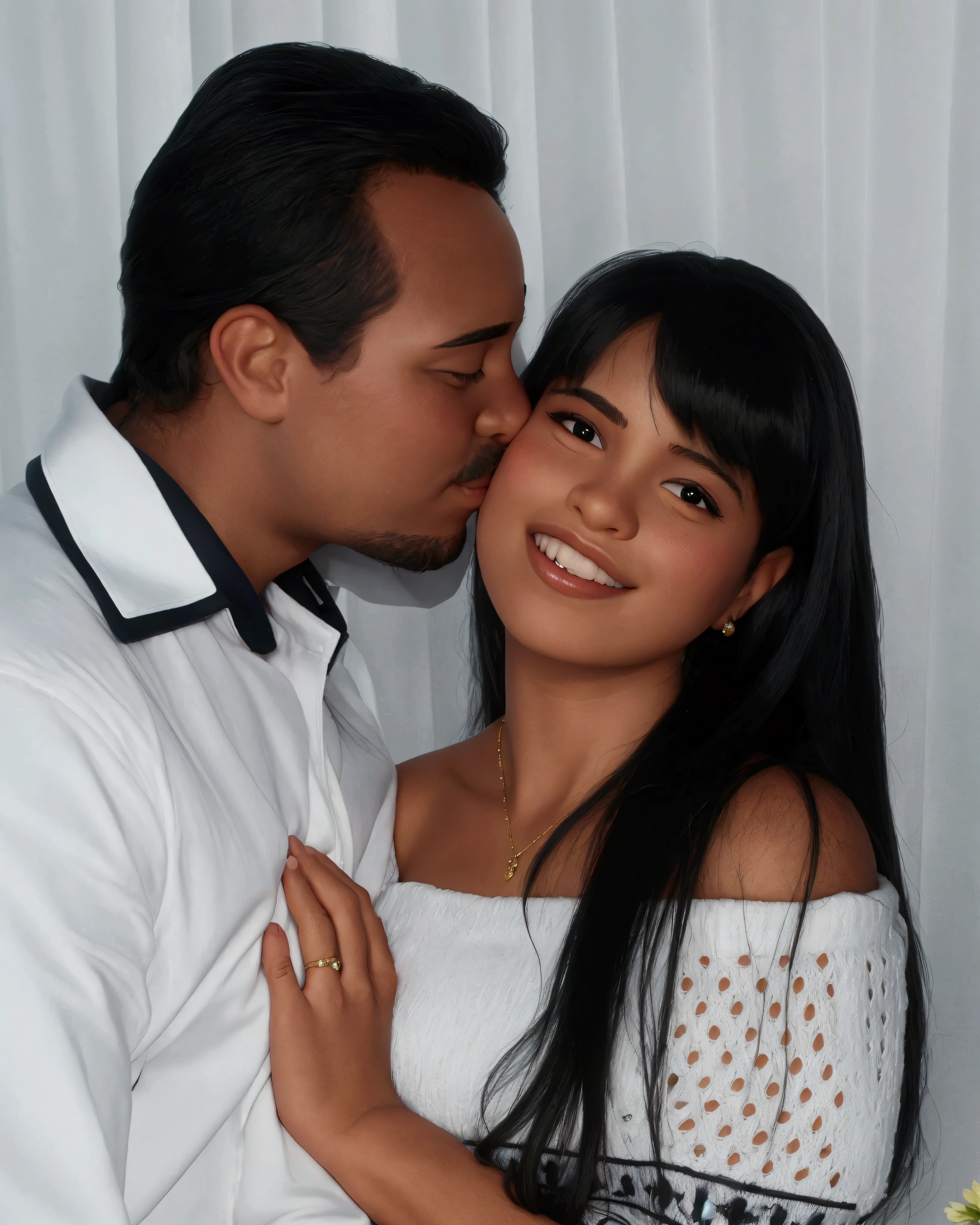 couple kissing