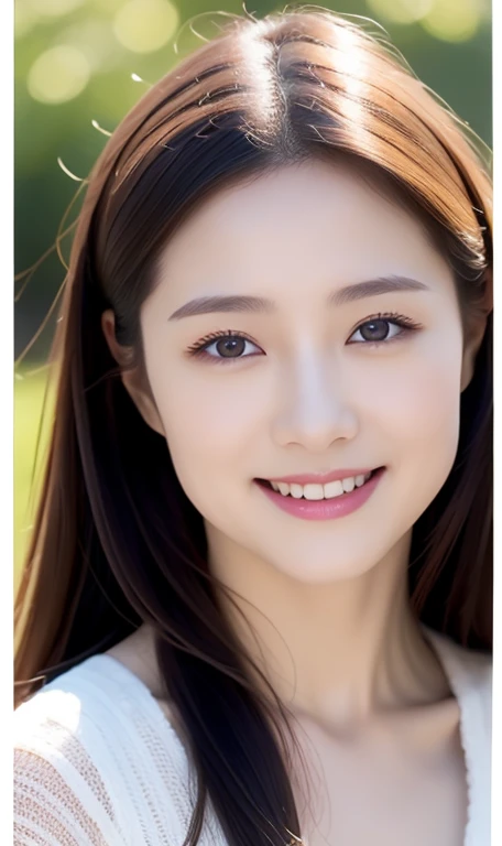 mature woman、Upper body、long knit sweater、big breasts、(8K、RAW photo、Photoreal:1.3)、47歳mature woman，My face is delicate，happy and attractive，the clothes follow her，dynamic angle、Light Tracing， （Realistic：1.4），official art，unity 8k wallpaper，super detailed，beautiful and beautiful，best quality person，glowing skin，light smile、Hide your fingertips