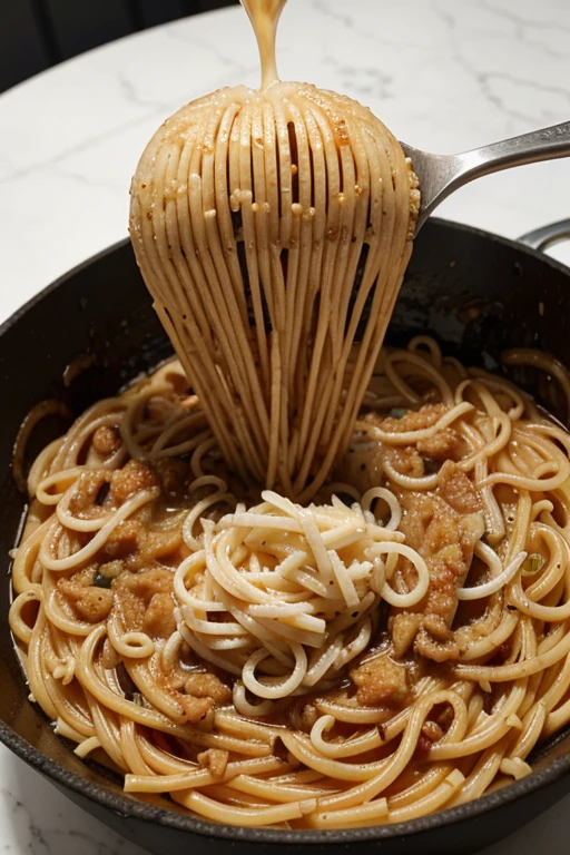 spaguetty grew to the perfect al dente consistency before being gently plucked and immediately cooked