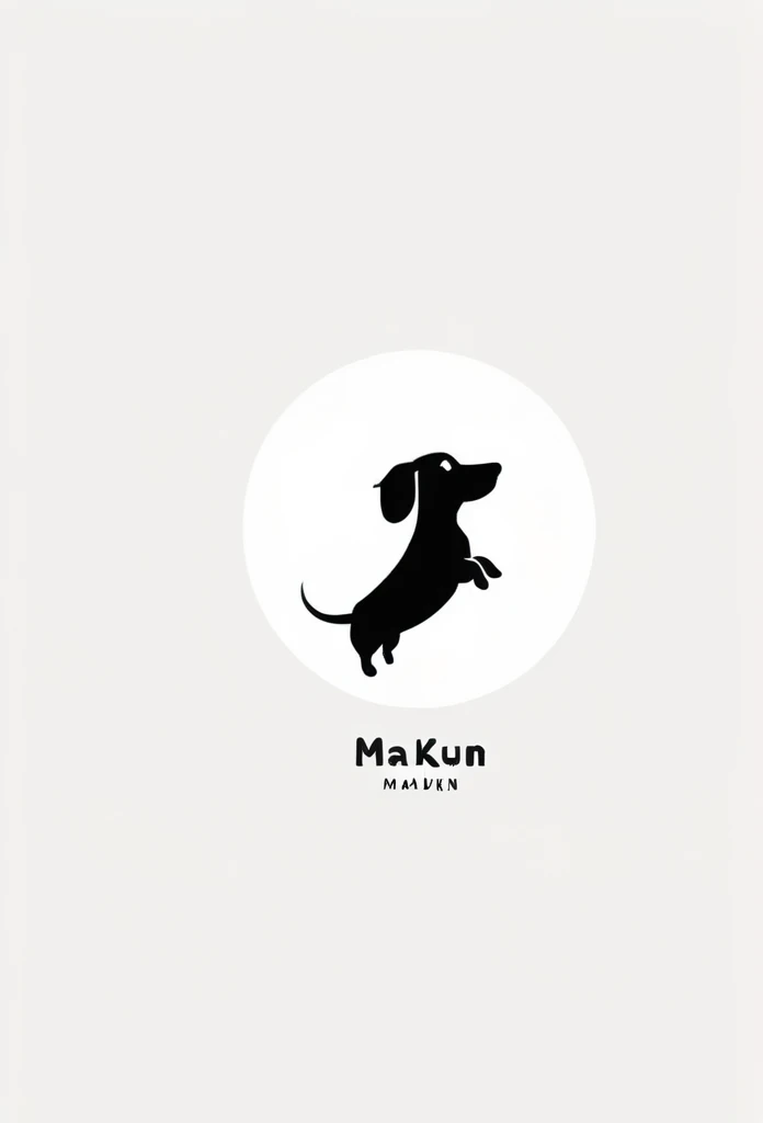 Logo Ma-kun, a stylish Japanese brand
Dachshund Logo
Dachshund is jumping with his forefeet floating, his tail wagging, his tongue sticking out merrily
see someone wagging his tail
The dachshund runs through the lush traditional Japanese streets
Pretty cool
chic and modern design
White background