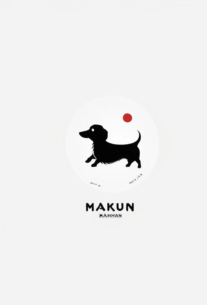 Logo Ma-kun, a stylish Japanese brand
Dachshund Logo
Dachshund is jumping with his forefeet floating, his tail wagging, his tongue sticking out merrily
see someone wagging his tail
The dachshund runs through the lush traditional Japanese streets
Pretty cool
chic and modern design
White background