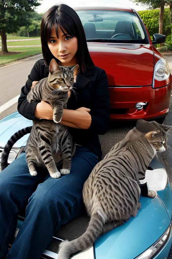 Car with cat