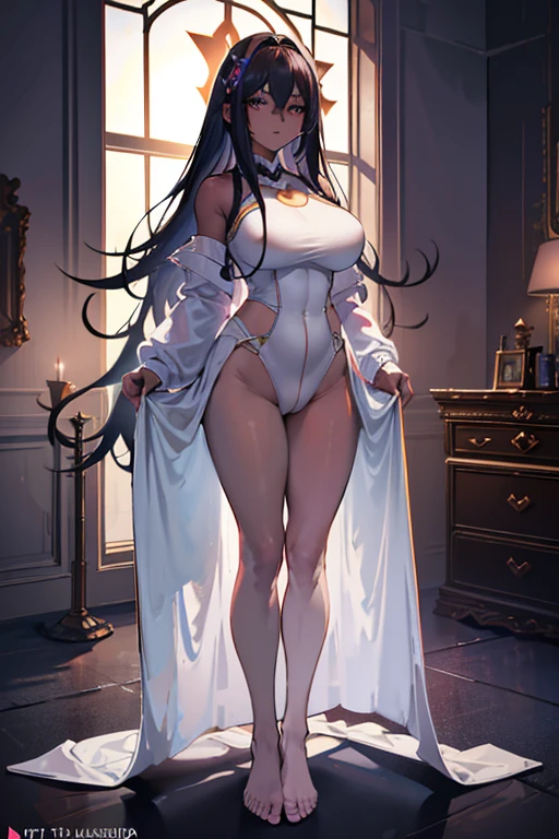 (((Best image quality，Highest quality，T masterpiece)))、1 girl 1 person、((Very large breasts))、Beautiful crotch、Korean idol types、Beautiful woman、((Inside the room:1.4))、((Dark skinned girl standing:1.7))、(anime)、((She is holding a woman&#39;s hand、hair:1.5))、Detailed body、(金hair:1.3)、((Black oversized latex suit:1.75))、長いhair、lipstick、blush、I&#39;m sweating a lot、choker、Earrings、Detailed Background、((Woman having sex with another woman from behind:1.2))、Camel Toe、Giant tit、Nipple Puffs、Cleavage、Plump、Super big breasts、Super big butt、Bubble butt、Earrings、Earrings、necklace、Thick lips、Heterochromia、Bracelet、Caster wheel、first round、Hair Charm、Lip gloss、Long False Eyelashes、Ahoge、