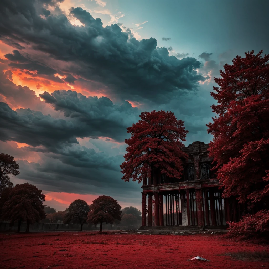 The sky is turning red
Return to power draws near
Fall into me, the sky's crimson tears
Abolish the rules made of stone
Pierced from below, souls of my treacherous past
Betrayed by many
Now ornaments dripping above
Awaiting the hour of reprisal
Your time slips away
Raining blood
From a lacerated sky
Bleeding its horror
Creating my structure
Now I shall reign in blood