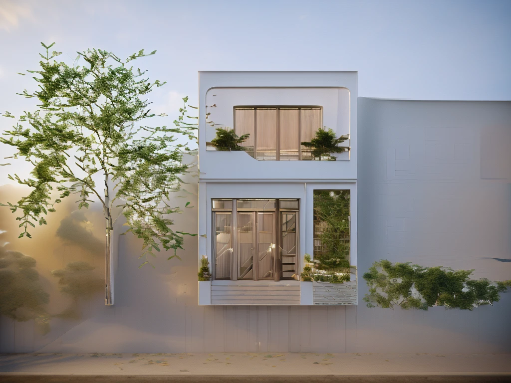 rendering of a modem residential townhouse, prrofessional render, wide anglee exterior 2023, highly detailed render, high quality rendering, realistic render, architectural render, high-quality render, detailed rendering, hyper-realistic render, hyper - realistic render, very rrealistic 3 d render, high render, rrealistic rendering, very realistic render