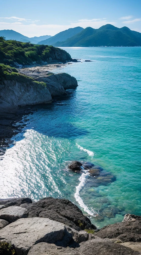 Shining Sea,landscape,Sparkling,Jewel-like stones