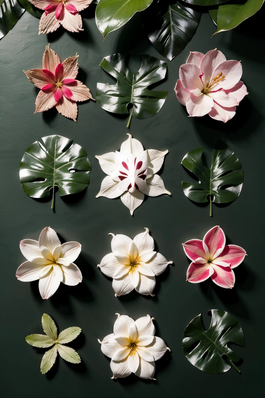 I WANT A LOGO WITH A MASK , WITH MORE NATURE, AND TYPICAL HAWAII FLOWERS, THE NAME MAHALO MUST BE IN THE PICTURE IN THE CENTER, IN SHADES OF GREEN IN THE BACKGROUND, TROPICAL, TYPICAL HAWAII ANIMALS PRESENT TMB