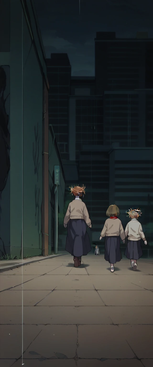 Himiko Toga, Tatsumaki y Ochako Uraraka walking down the street (3 girls walking) 