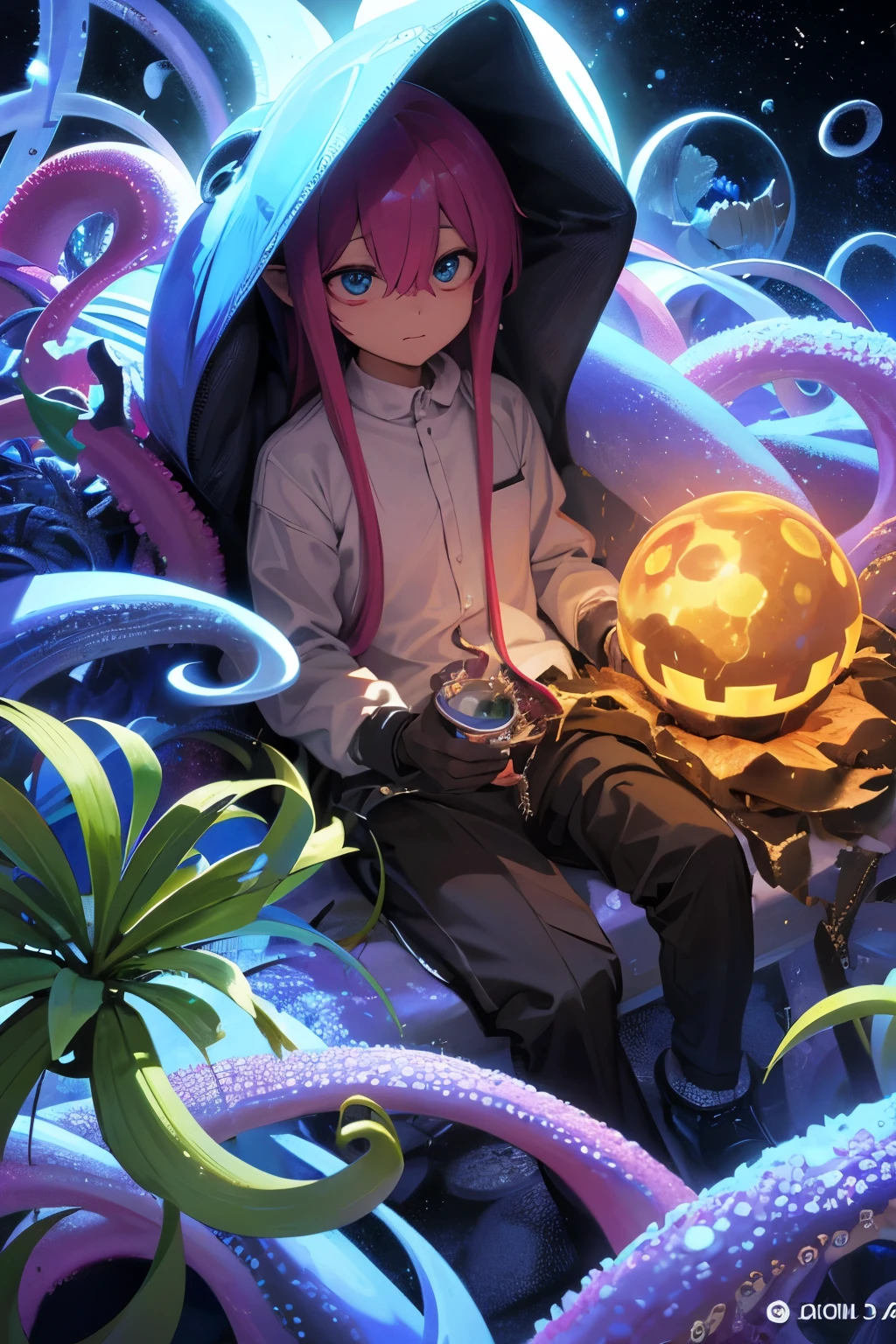 Earth has been invaded by tentacled aliens、The mucus released by its tentacles increases dopamine in humans by 200 percent.。, Imagine what that feels like, They inject dopamine into humans、Chase it、Some people become addicted to dopamine.、Become a slave to it。