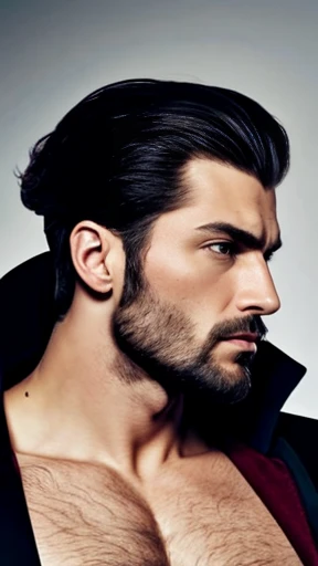 A handsome Russian villain focus on the face
