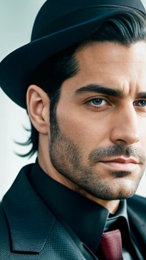 A handsome Jewish villain focus on the face